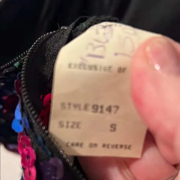 NADINE Sequin Mini Dress - Blue and Pink Size Small - Picture 3 of 5